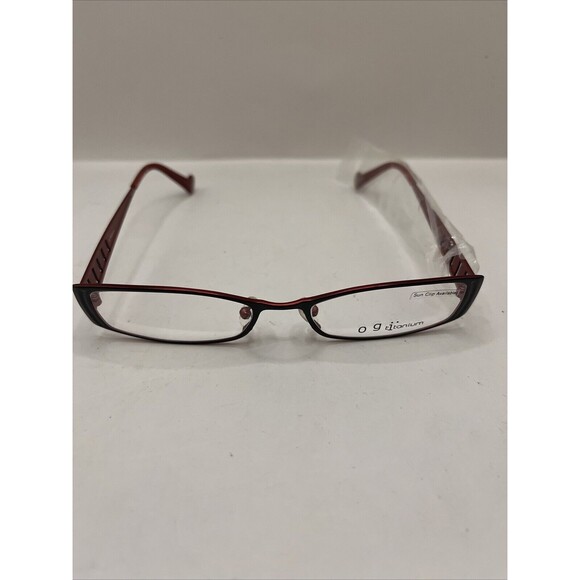 OGI Eyeglasses Titanium 5210 1105 Designer Demo Lens Red 51-17-135 - Picture 2 of 7